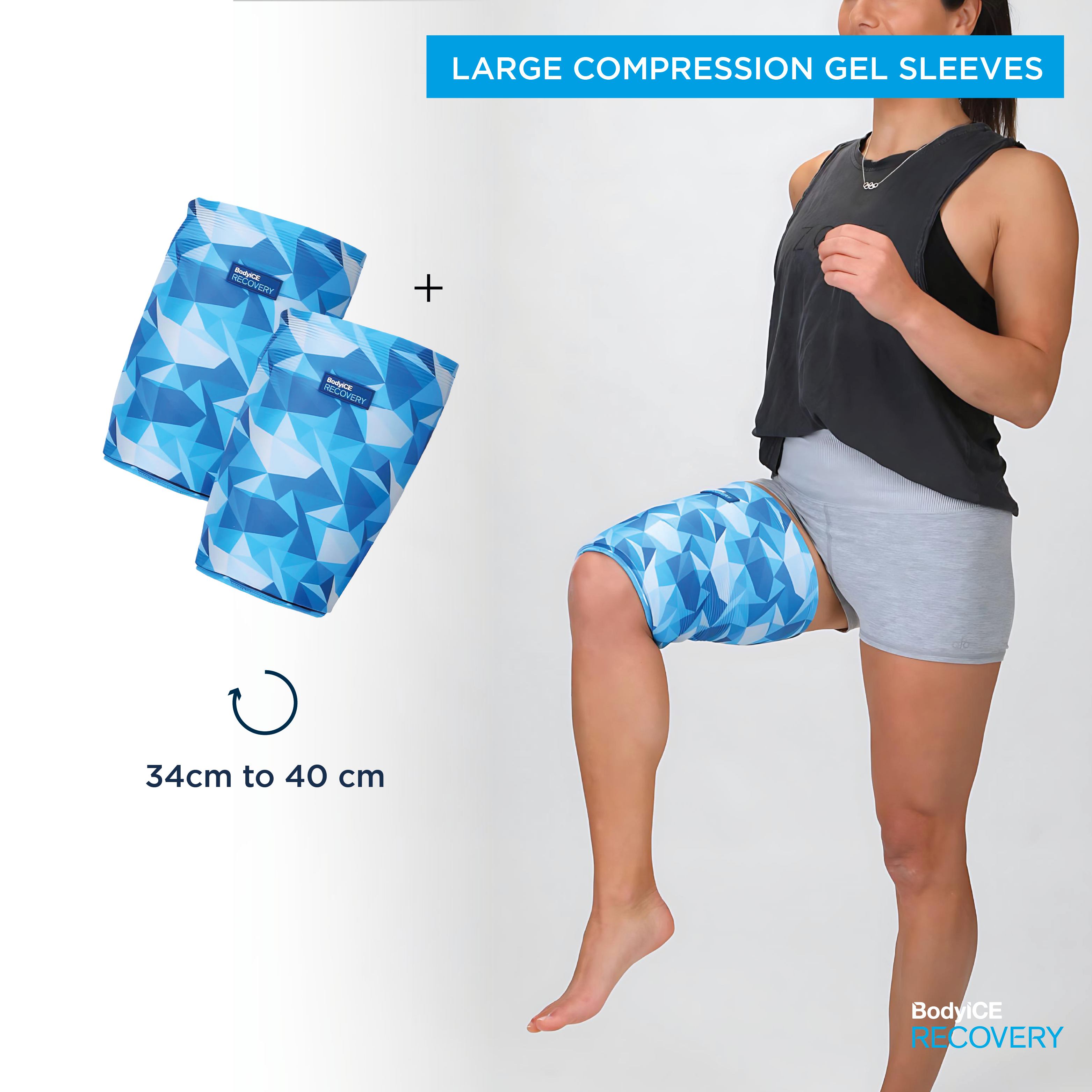 Large Compression Gel Sleeve Duo BodyICE Australia